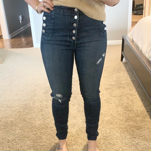 J Brand Natasha high rise jeans slightly distressed - Picture 5 of 7